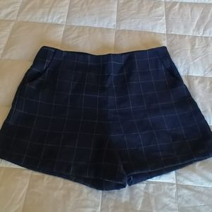Blue Checkered Shorts